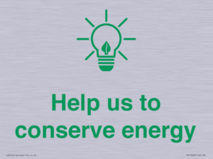 Help us to conserve energy 